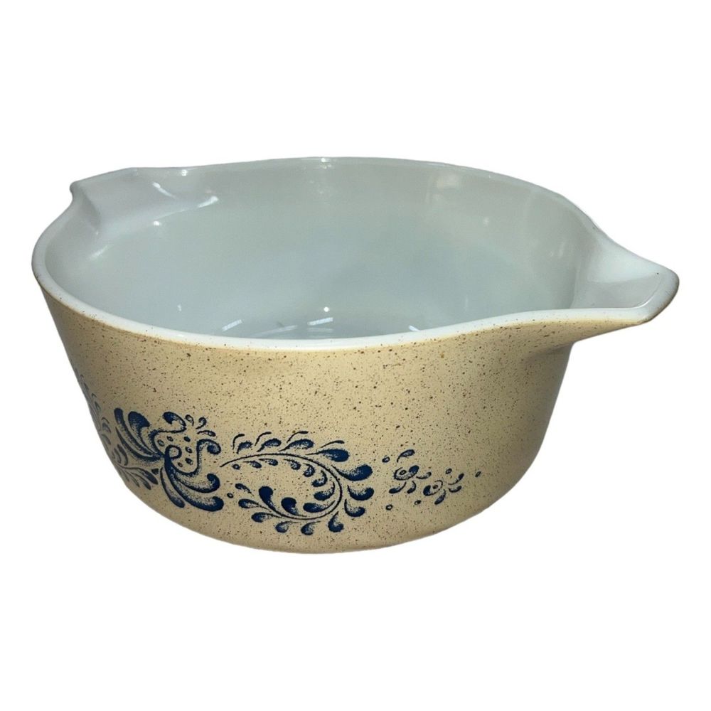 Vintage Pyrex Homestead blue onion round cinderella casserole dishes bowls 2 pc - Picture 6 of 15